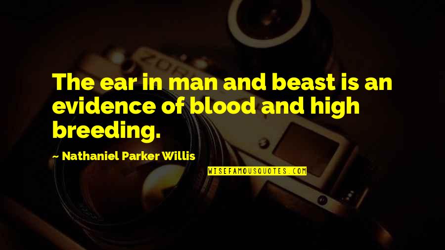 In Ear Quotes By Nathaniel Parker Willis: The ear in man and beast is an