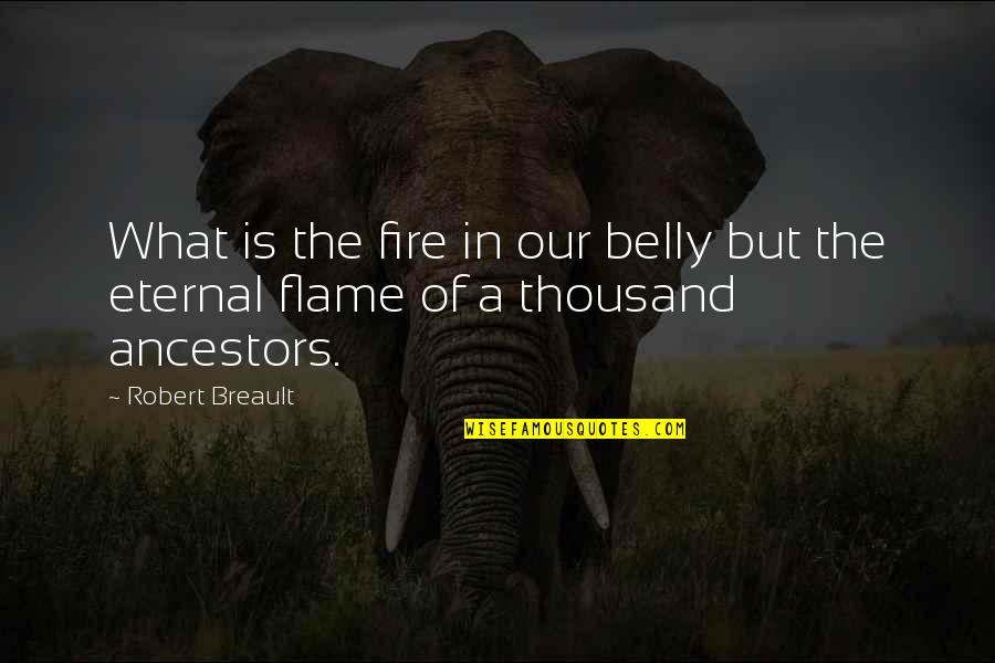 In Flames Quotes By Robert Breault: What is the fire in our belly but