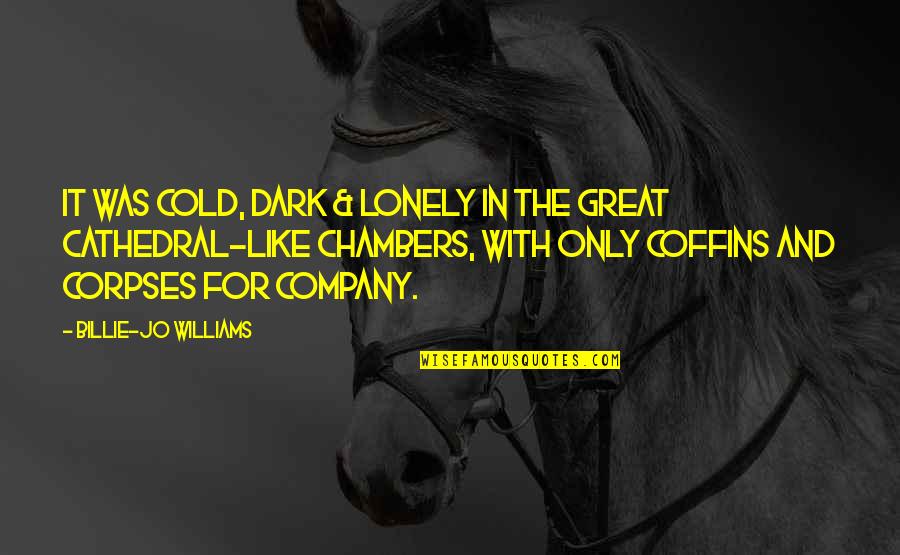 In Great Company Quotes By Billie-Jo Williams: It was cold, dark & lonely in the