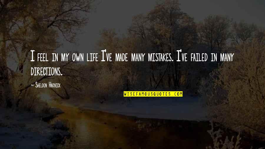 In Life Mistakes Quotes By Sheldon Harnick: I feel in my own life I've made