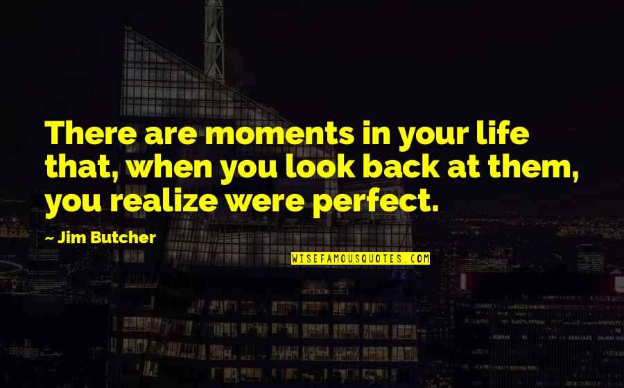 In Life You'll Realize Quotes By Jim Butcher: There are moments in your life that, when