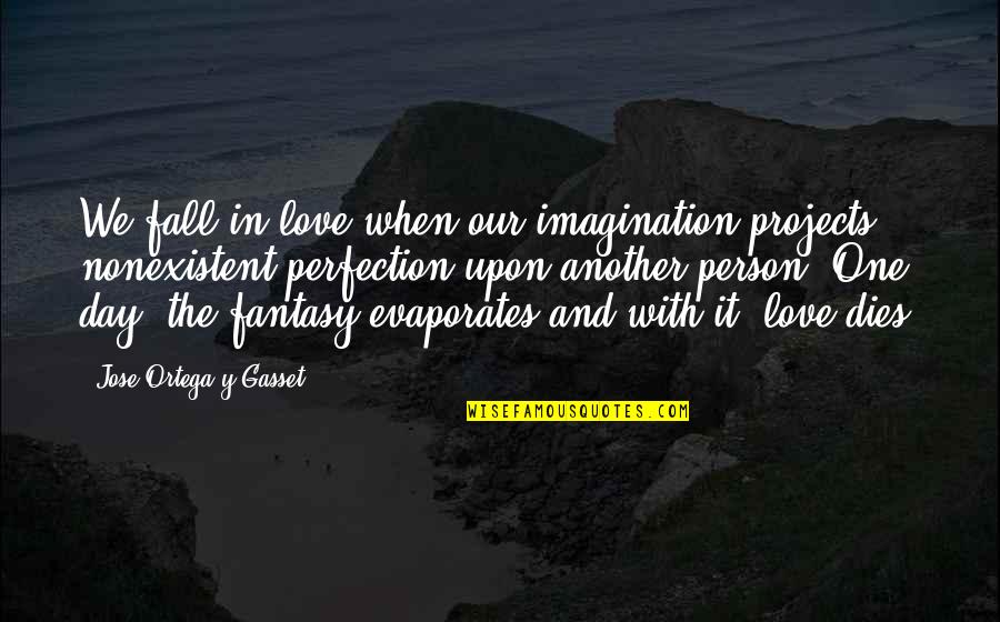 In Love With One Person Quotes By Jose Ortega Y Gasset: We fall in love when our imagination projects