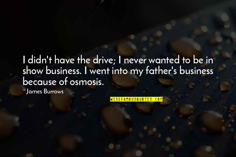 In My Business Quotes By James Burrows: I didn't have the drive; I never wanted