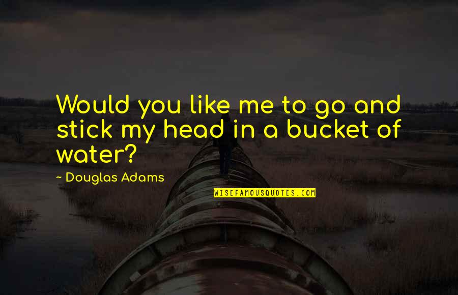 In My Head Quotes By Douglas Adams: Would you like me to go and stick