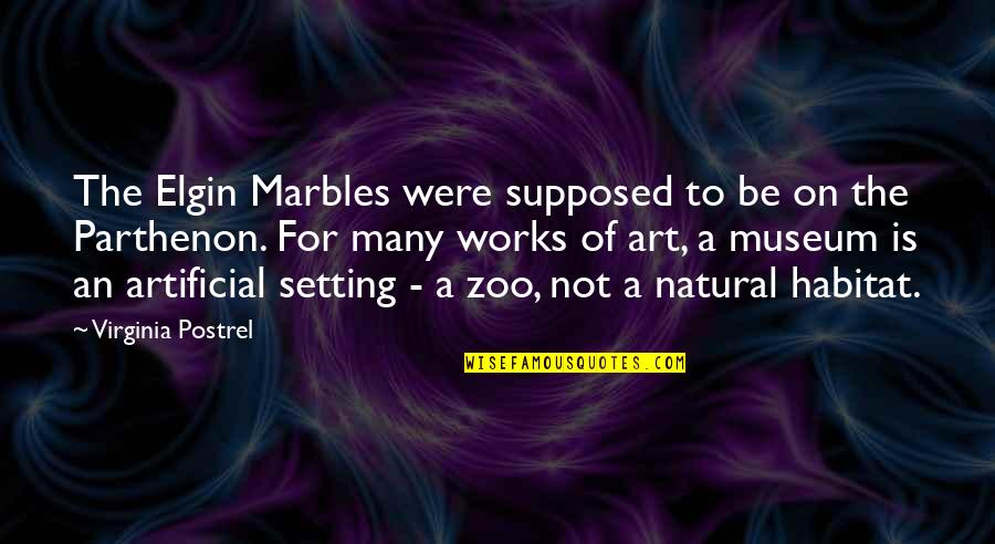 In My Natural Habitat Quotes By Virginia Postrel: The Elgin Marbles were supposed to be on In My Natural Habitat Quotes By Virginia Postrel: The Elgin Marbles were supposed to be on