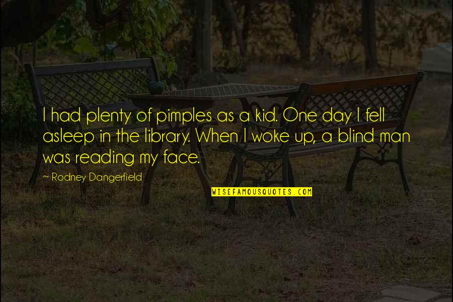 In One Day Quotes By Rodney Dangerfield: I had plenty of pimples as a kid.