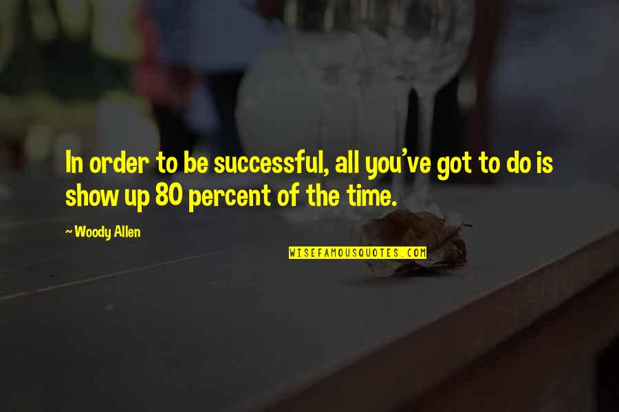 In Order To Be Successful Quotes By Woody Allen: In order to be successful, all you've got