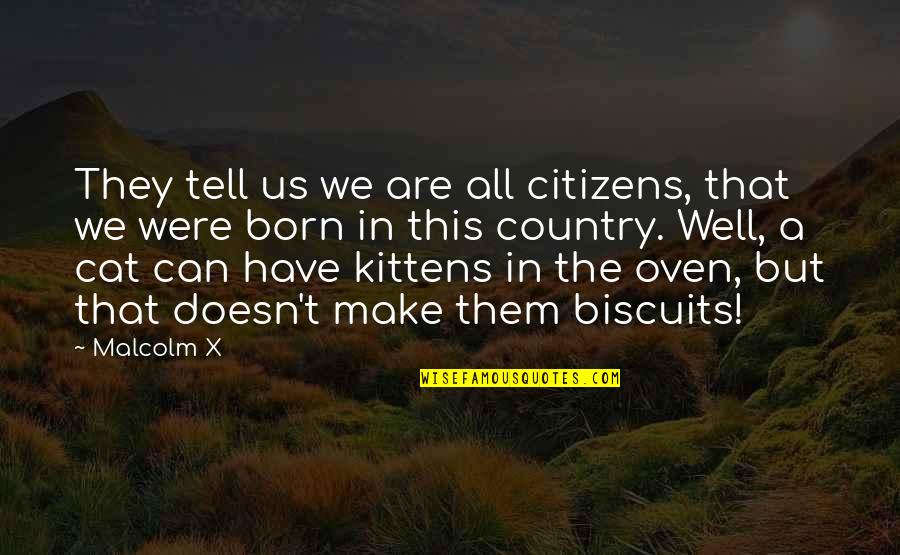 In Oven Quotes By Malcolm X: They tell us we are all citizens, that
