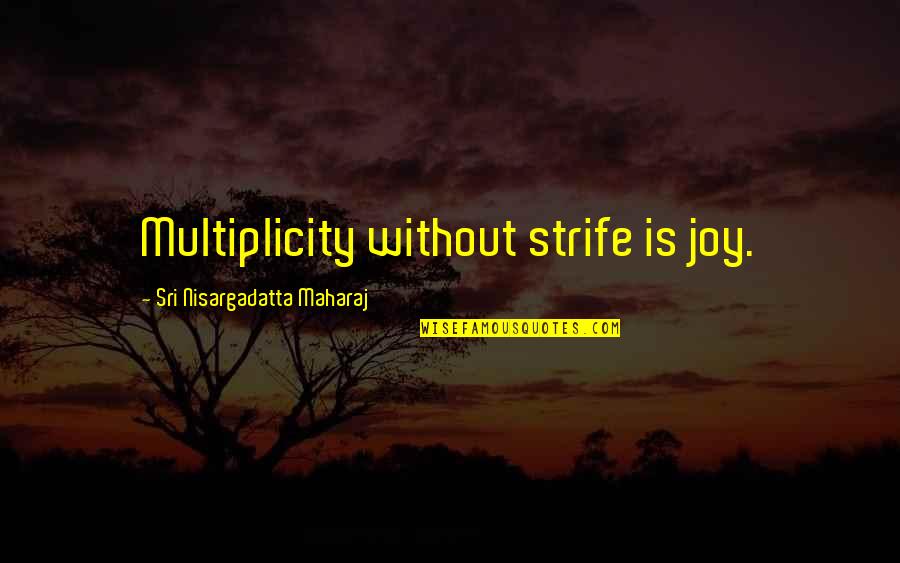 In Pursuit Of Excellence Terry Orlick Quotes By Sri Nisargadatta Maharaj: Multiplicity without strife is joy.