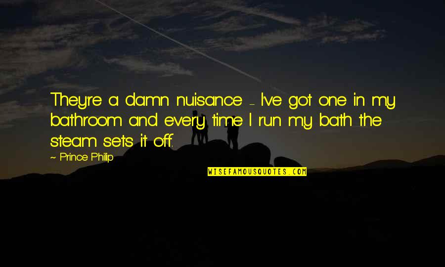 In The Bath Quotes By Prince Philip: They're a damn nuisance - I've got one