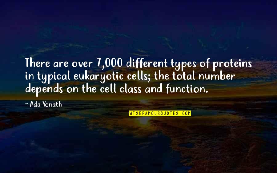 In The Cell Quotes By Ada Yonath: There are over 7,000 different types of proteins