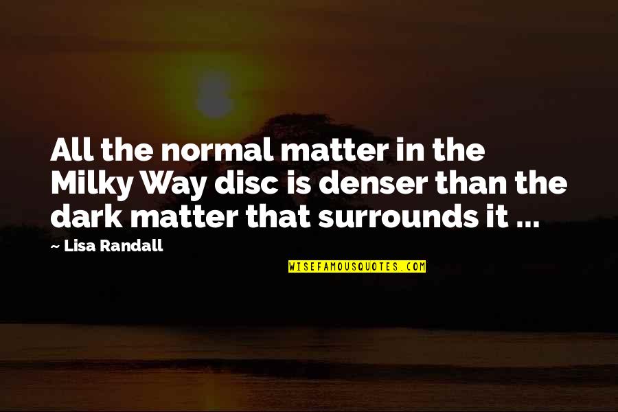In The Dark Quotes By Lisa Randall: All the normal matter in the Milky Way