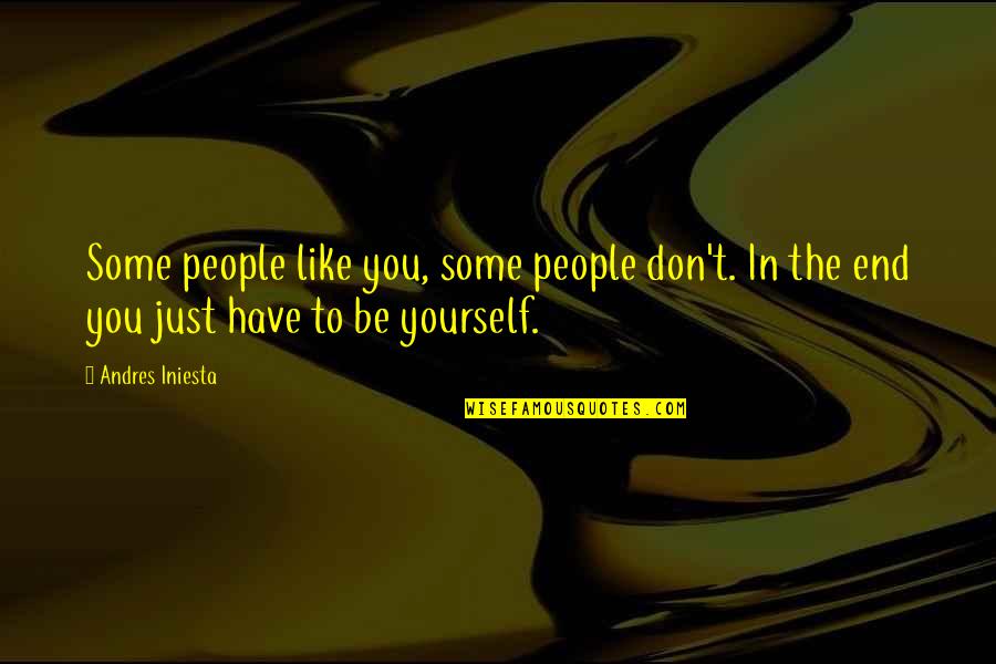 In The End All You Have Is Yourself Quotes By Andres Iniesta: Some people like you, some people don't. In