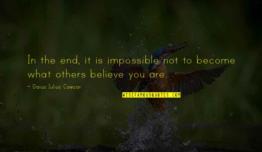 In The End You Quotes By Gaius Iulius Caesar: In the end, it is impossible not to