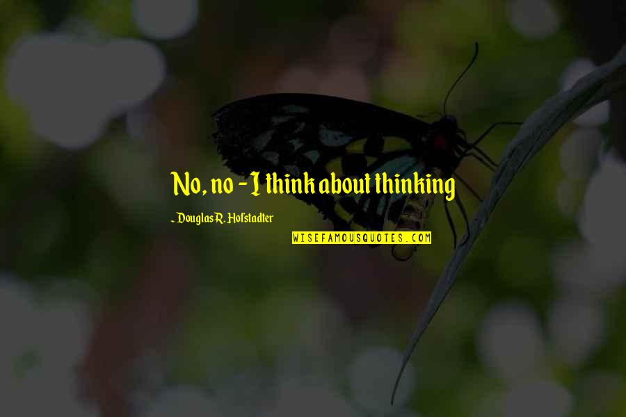 In The Loop Quotes By Douglas R. Hofstadter: No, no - I think about thinking