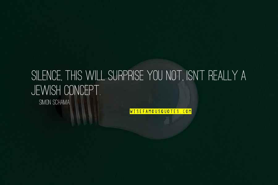 In The Process Of Finding Myself Quotes By Simon Schama: Silence, this will surprise you not, isn't really