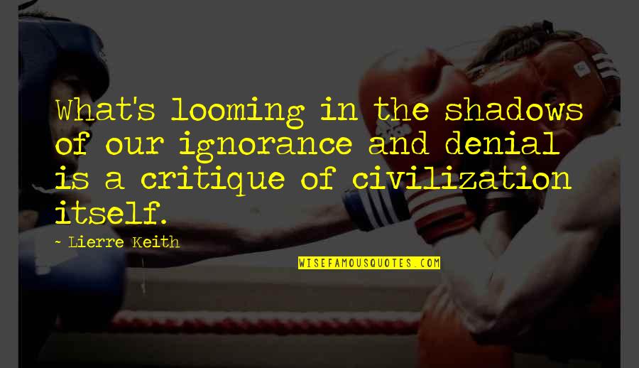 In The Shadows Quotes By Lierre Keith: What's looming in the shadows of our ignorance In The Shadows Quotes By Lierre Keith: What's looming in the shadows of our ignorance
