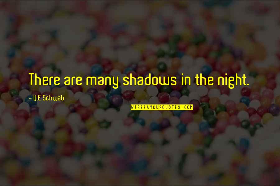 In The Shadows Quotes By V.E Schwab: There are many shadows in the night. In The Shadows Quotes By V.E Schwab: There are many shadows in the night.