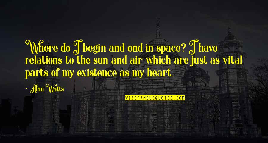 In The Sun Quotes By Alan Watts: Where do I begin and end in space? In The Sun Quotes By Alan Watts: Where do I begin and end in space?