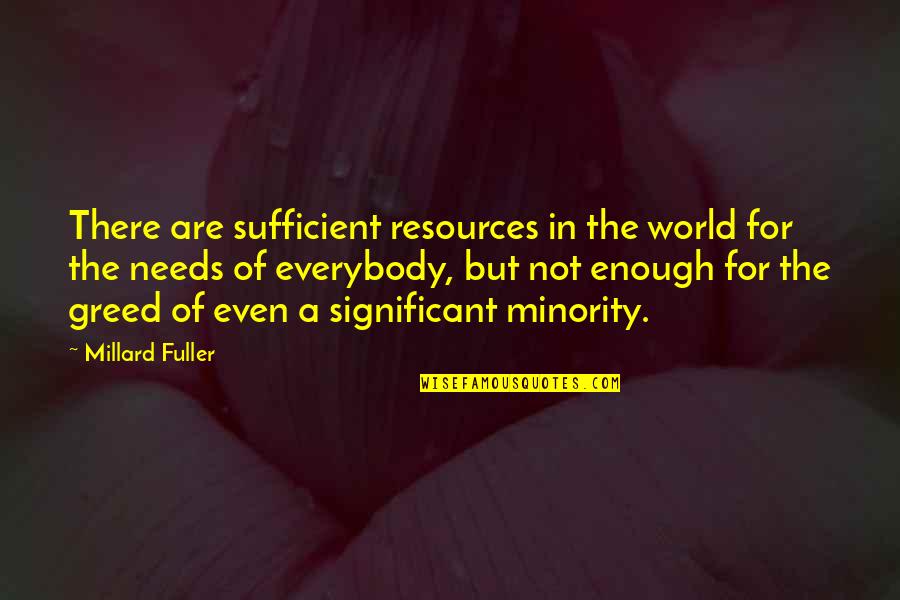 In The World But Not Of The World Quotes By Millard Fuller: There are sufficient resources in the world for