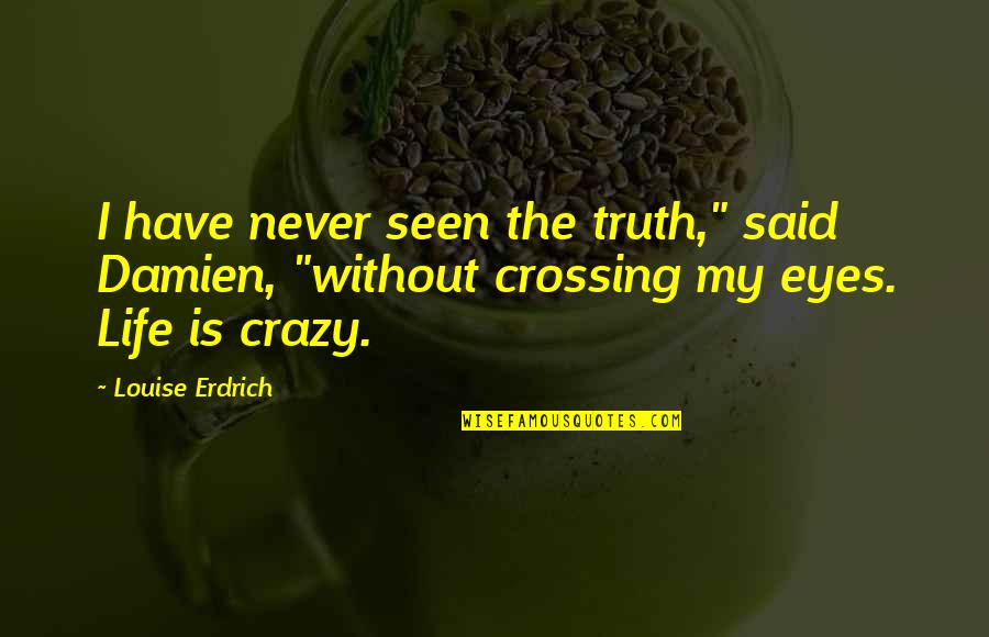 In This Crazy Life Quotes By Louise Erdrich: I have never seen the truth," said Damien, In This Crazy Life Quotes By Louise Erdrich: I have never seen the truth," said Damien,