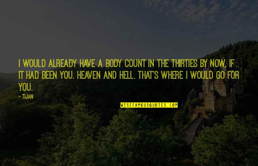 In Your Thirties Quotes By Tijan: I would already have a body count in In Your Thirties Quotes By Tijan: I would already have a body count in