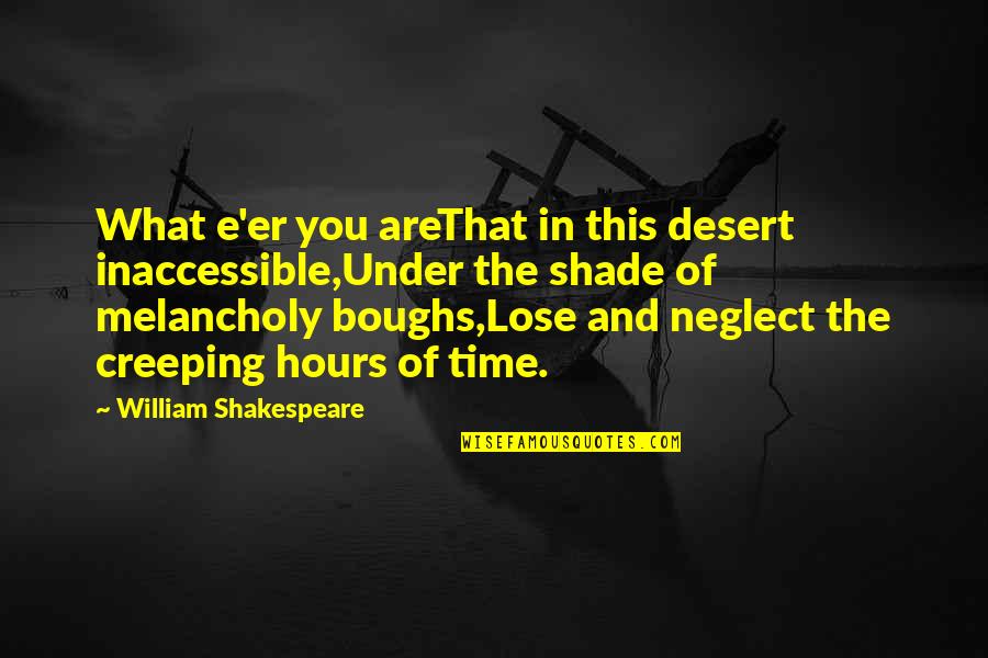 Inaccessible Quotes By William Shakespeare: What e'er you areThat in this desert inaccessible,Under