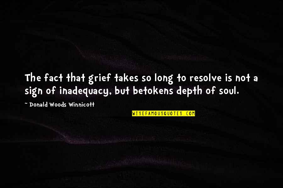 Inadequacy Quotes By Donald Woods Winnicott: The fact that grief takes so long to