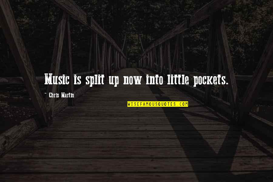 Incantatory Quotes By Chris Martin: Music is split up now into little pockets.