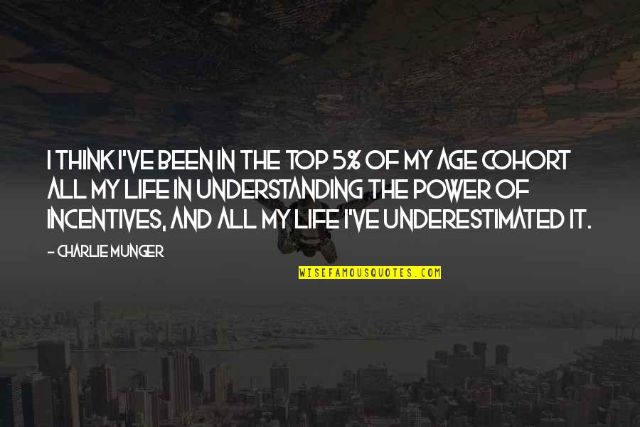 Incentives Quotes By Charlie Munger: I think I've been in the top 5% Incentives Quotes By Charlie Munger: I think I've been in the top 5%