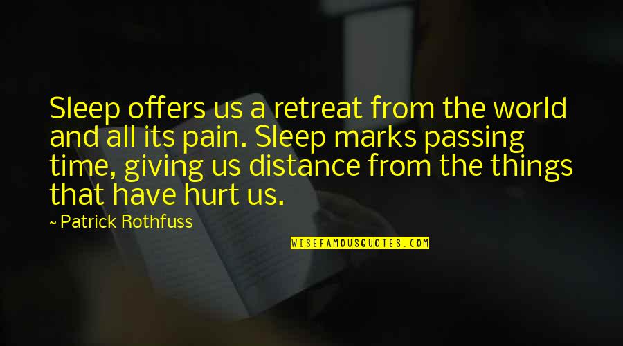 Inch Marks Vs Quotes By Patrick Rothfuss: Sleep offers us a retreat from the world Inch Marks Vs Quotes By Patrick Rothfuss: Sleep offers us a retreat from the world