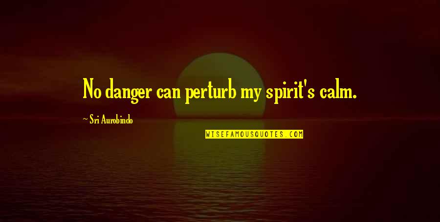 Inchausti Vs Cromwell Quotes By Sri Aurobindo: No danger can perturb my spirit's calm.