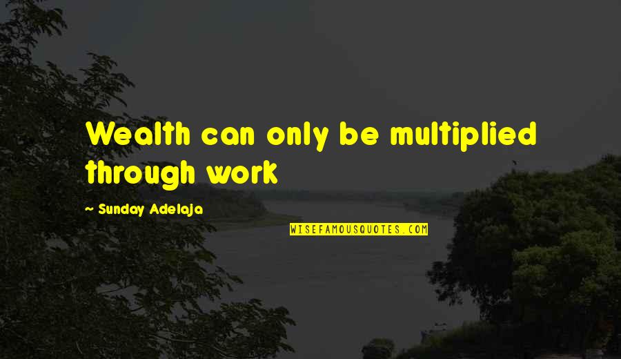 Incious Quotes By Sunday Adelaja: Wealth can only be multiplied through work