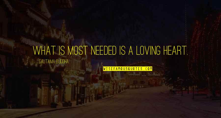 Inciter Quotes By Gautama Buddha: What is most needed is a loving heart.