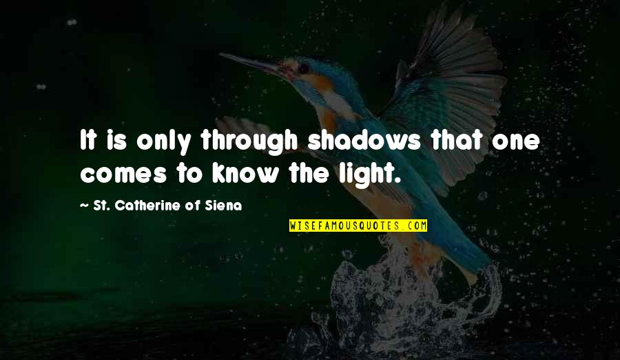 Incluir Significado Quotes By St. Catherine Of Siena: It is only through shadows that one comes