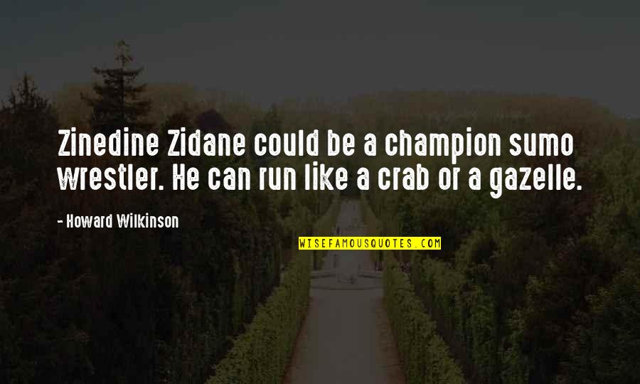 Incominciare A Correre Quotes By Howard Wilkinson: Zinedine Zidane could be a champion sumo wrestler.