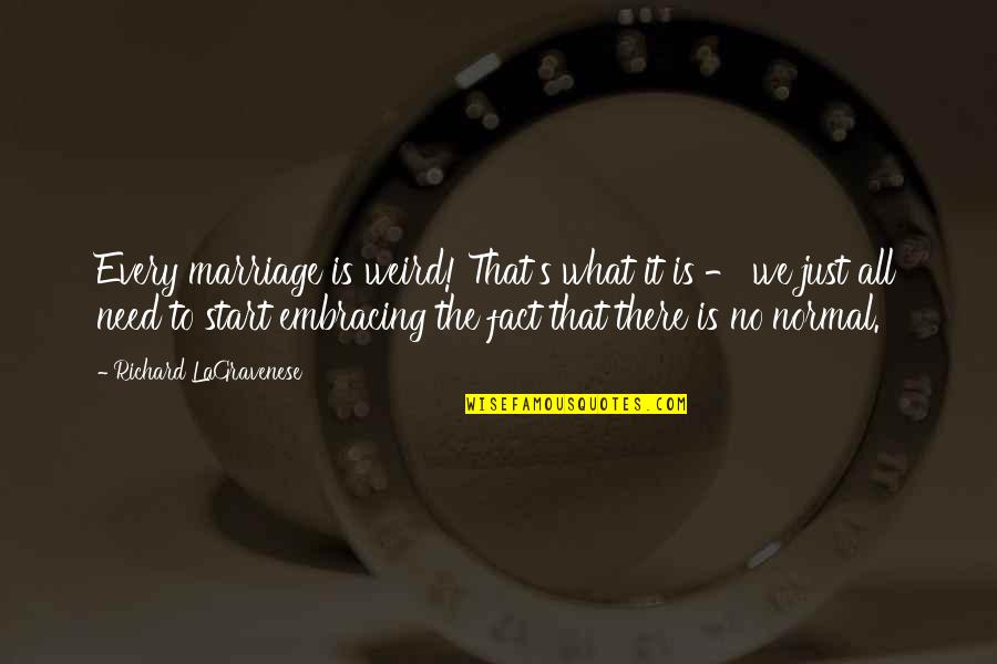 Incompetent Coworker Quotes By Richard LaGravenese: Every marriage is weird! That's what it is
