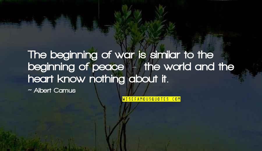 Incomprehensibleness Of God Quotes By Albert Camus: The beginning of war is similar to the