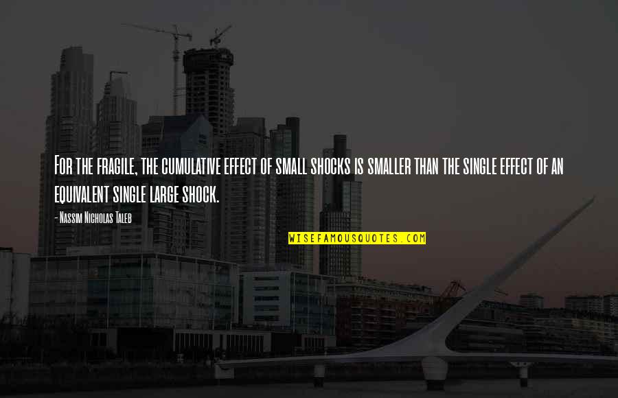 Incongruous Pronunciation Quotes By Nassim Nicholas Taleb: For the fragile, the cumulative effect of small Incongruous Pronunciation Quotes By Nassim Nicholas Taleb: For the fragile, the cumulative effect of small
