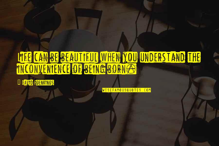 Inconvenience Quotes By David Foenkinos: Life can be beautiful when you understand the