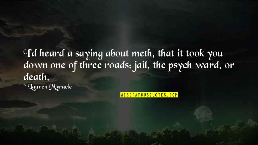 Incorrect Batman Quotes By Lauren Myracle: I'd heard a saying about meth, that it