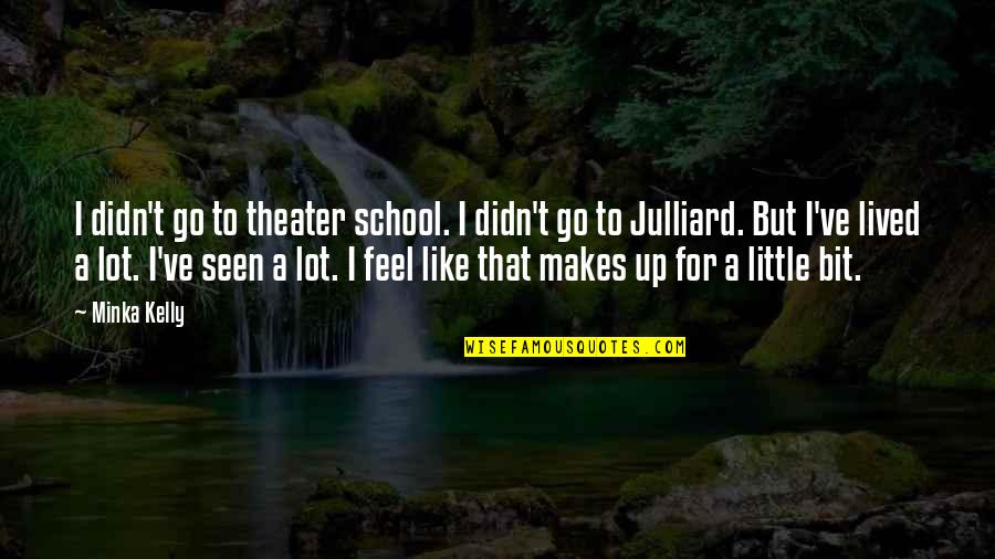Incorrect Twice Quotes By Minka Kelly: I didn't go to theater school. I didn't