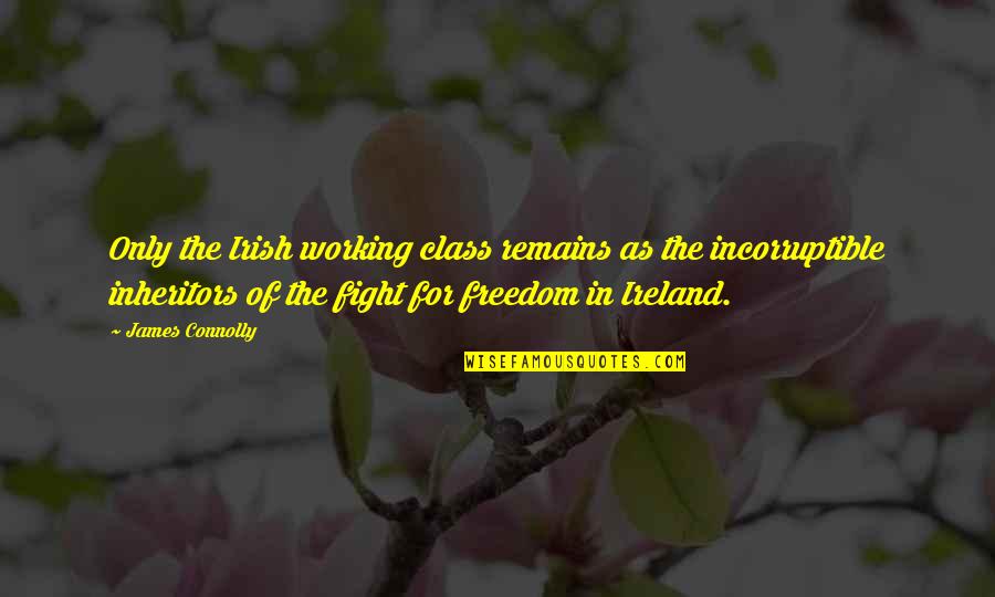 Incorruptible Quotes By James Connolly: Only the Irish working class remains as the