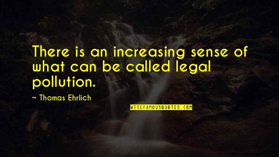 Increasing Pollution Quotes By Thomas Ehrlich: There is an increasing sense of what can
