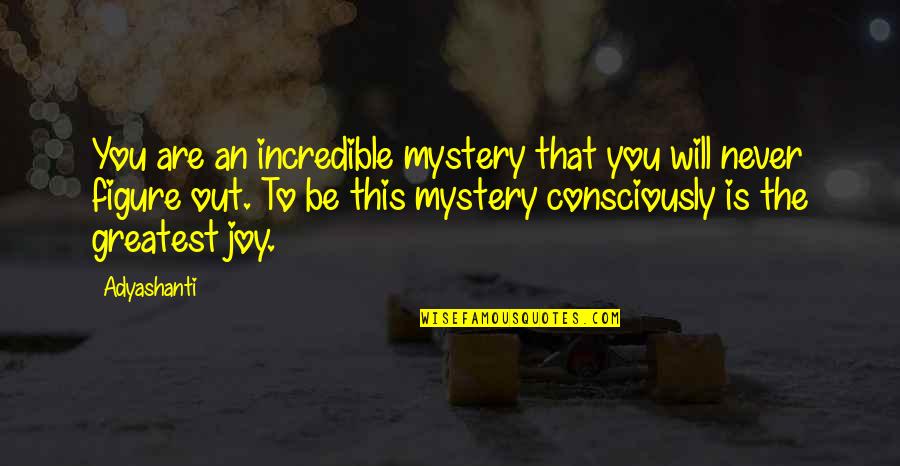 Incredibles 2 Quotes By Adyashanti: You are an incredible mystery that you will Incredibles 2 Quotes By Adyashanti: You are an incredible mystery that you will