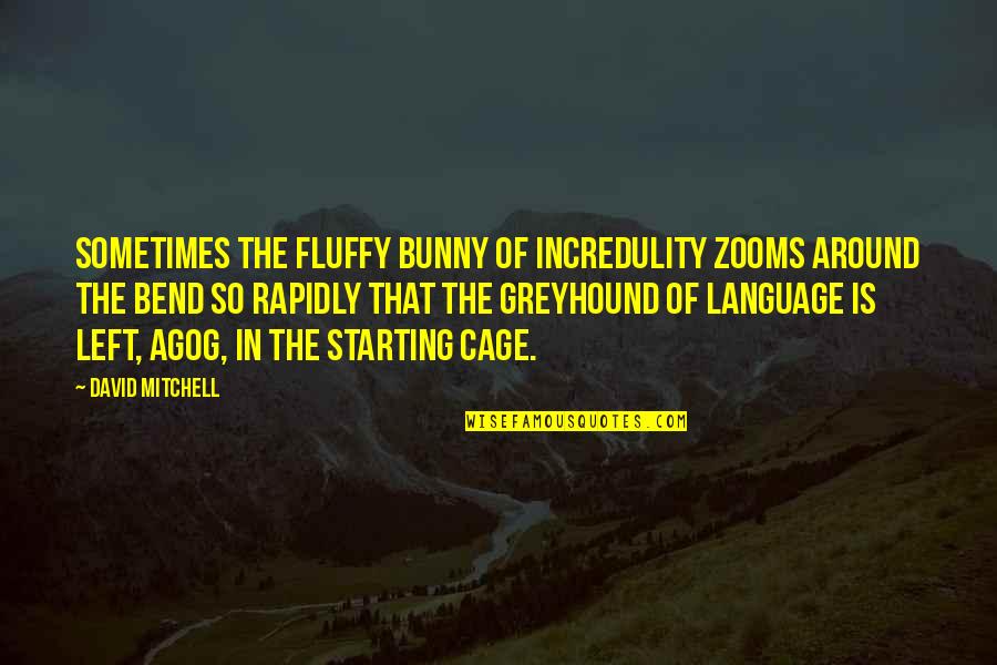 Incredulity's Quotes By David Mitchell: Sometimes the fluffy bunny of incredulity zooms around Incredulity's Quotes By David Mitchell: Sometimes the fluffy bunny of incredulity zooms around