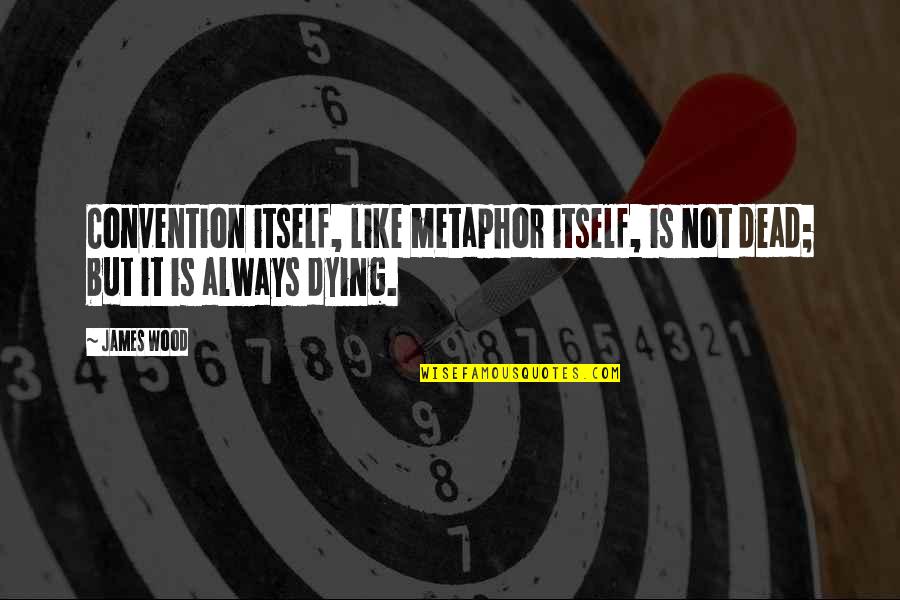 Incrowd Watertown Quotes By James Wood: Convention itself, like metaphor itself, is not dead;