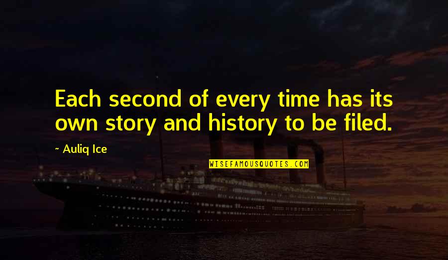 Incrustado English Quotes By Auliq Ice: Each second of every time has its own