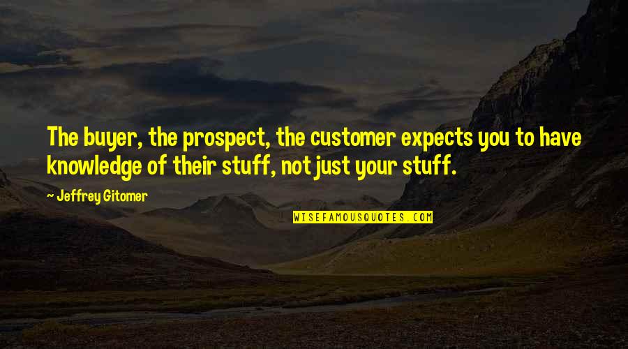 Incumbrances On The Property Quotes By Jeffrey Gitomer: The buyer, the prospect, the customer expects you