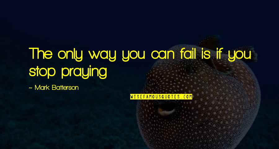 Incuriousity Quotes By Mark Batterson: The only way you can fail is if